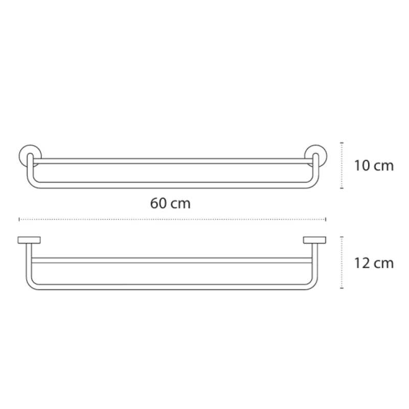 Πετσετοκρεμάστρα 60cm Karag Moderno Satine 226299 Matt Inox (Αυτοκόλλητο ή Βιδωτό)