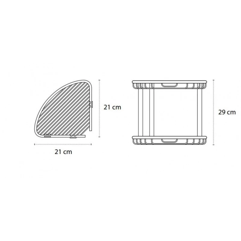 Γωνιακό Διπλό καλάθι Karag Reti Satine 96377799 σε Ανοξείδωτο Ματ (21x21x27cm) (Image 2)