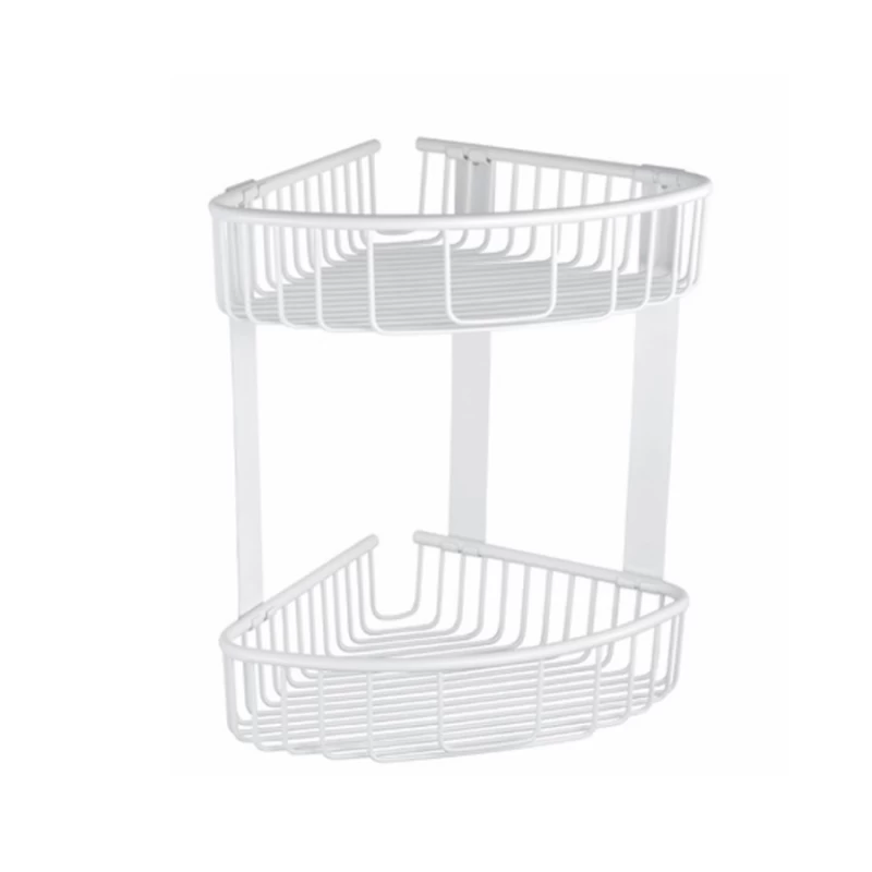 Γωνιακό Διπλό καλάθι Karag Reti Bianco Opaco 963966 σε Λευκό Ματ (21x21x29cm) (Image 1)
