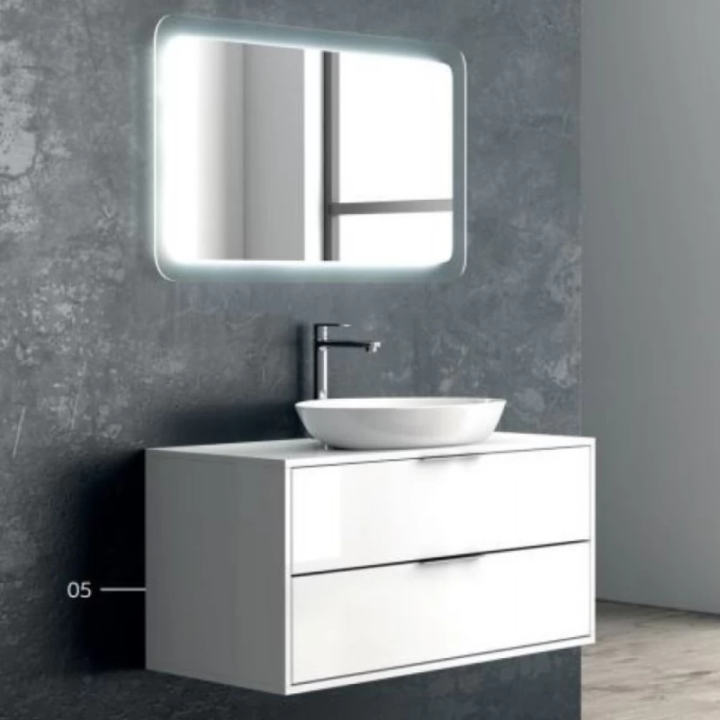 Έπιπλο με 2 Συρτάρια Premium Line Wood All White (100x46.5cm) (Image 1)