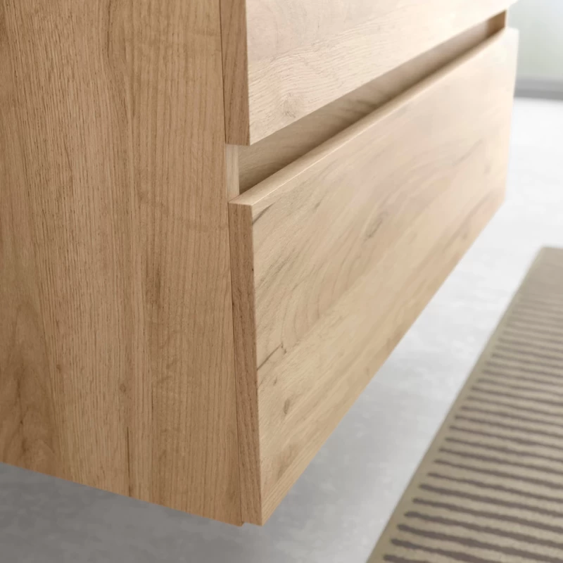 Έπιπλο με 2 Συρτάρια & Νιπτήρα Deluxe Line σε Natural Wood (81x47cm) (Image 2)