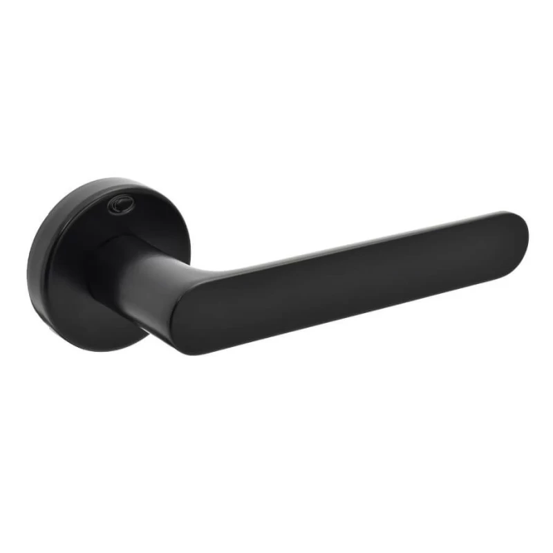 Πόμολα Πόρτας Convex Χειρολαβές με ροζέτα 1905 Ματ Μαύρο (Image 1)