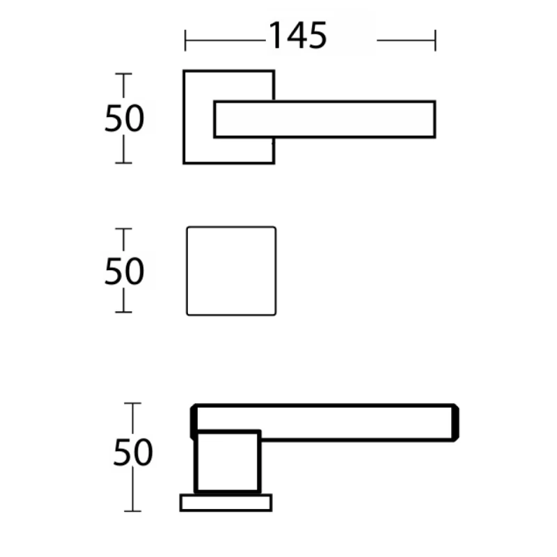 Πόμολα Πόρτας Convex χειρολαβές με ροζέτα 1895 Ανοδίωση Χρυσό (Κανελάζ) (Image 2)