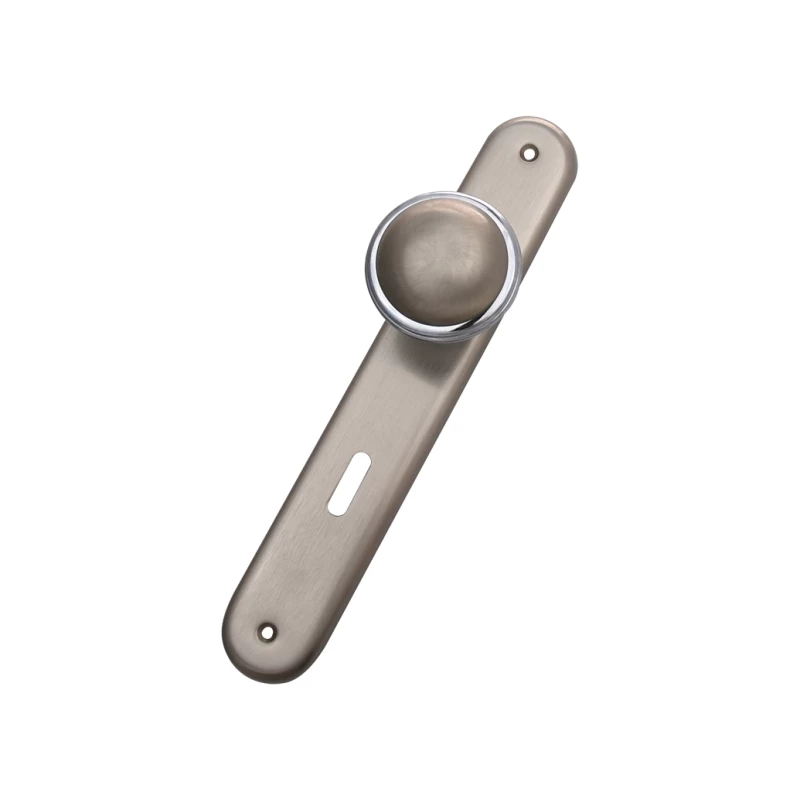 Πόμολα Πόρτας Convex χειρολαβές με πλάκα 275 Νίκελ ματ/Χρώμιο (Image 1)