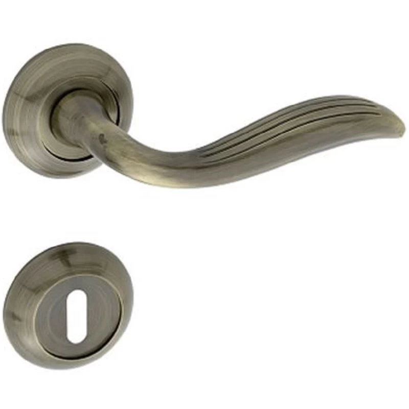 Πόμολα Πόρτας Χειρολαβές με ροζέτα 00226 Οξειδέ  (Image 1)