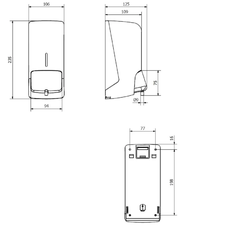 Σαπουνοθήκες Dispenser Jofel σειρά AC81450 σε Μαύρο Διάφανο