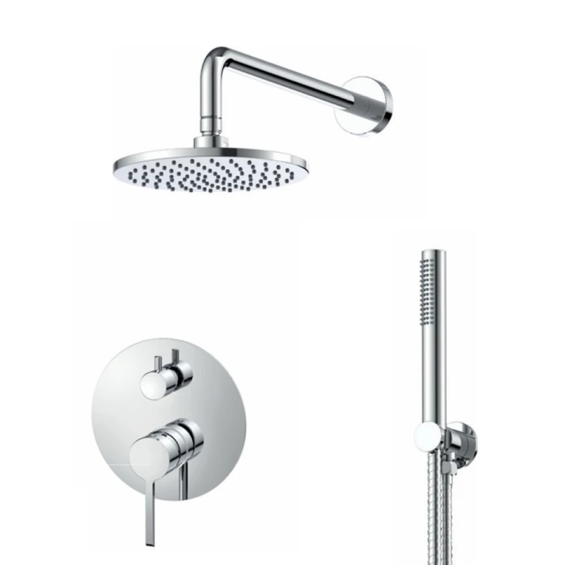 Σετ Ντουζ Εντοιχισμού Corra Occo σειρά 7255-100+S055-100 Χρωμέ  (Image 1)