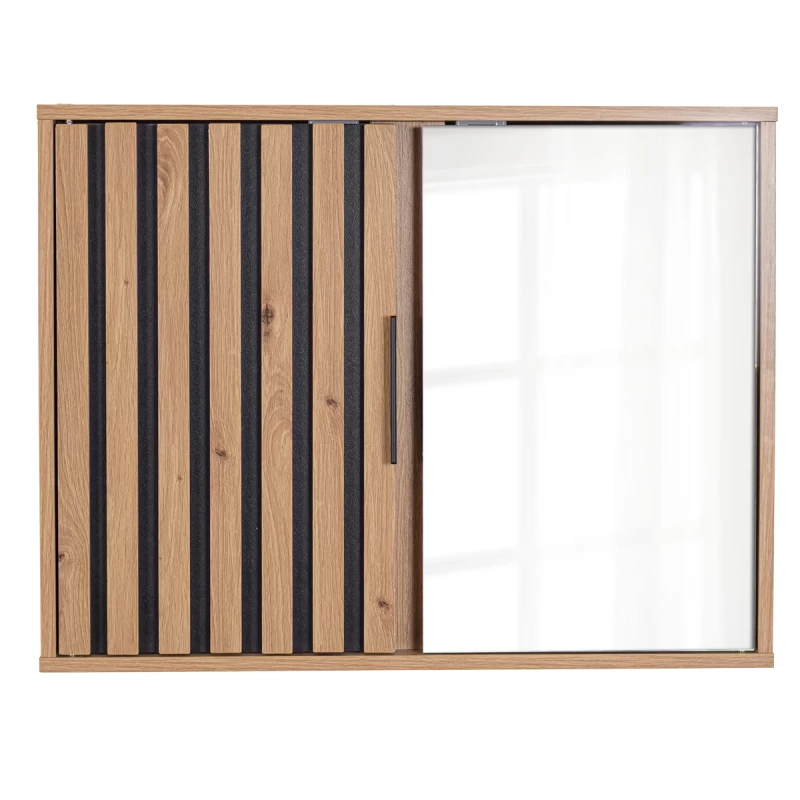 Έπιπλο Ξύλινο με Πηχάκια & Καθρέφτη Ντουλάπι σειρά 9741 Φυσικό Ξύλο (60x46x15cm) (Image 1)