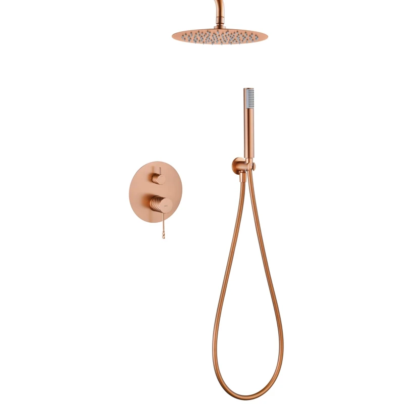 Σετ Ντουζ Εντοιχισμού 2 Εξόδων Imex Bless GPP063/ORC Rose Gold/Χαλκού PVD (Με Βραχίονα Οροφής 20cm) (Image 1)