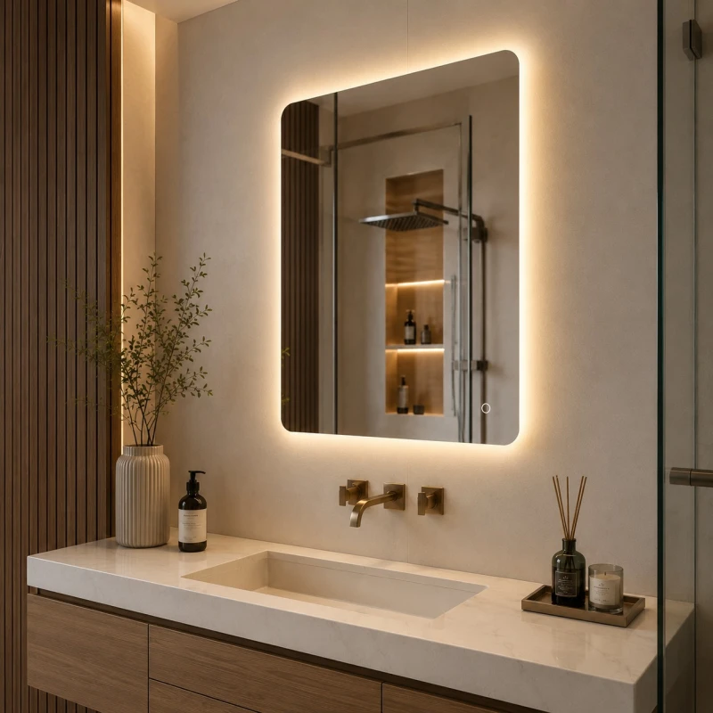 Καθρέπτης Φωτιζόμενος με Touch LED 6500K Karag Armos (60x80cm) (Image 2)
