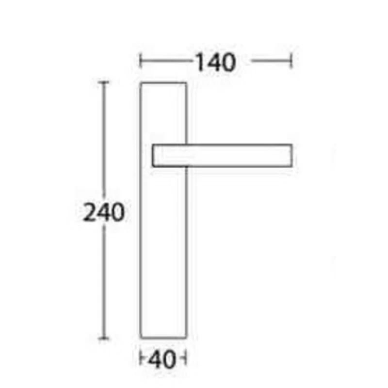Πόμολα Πόρτας Convex χειρολαβές με πλάκα 865 Νίκελ ματ (Image 2)
