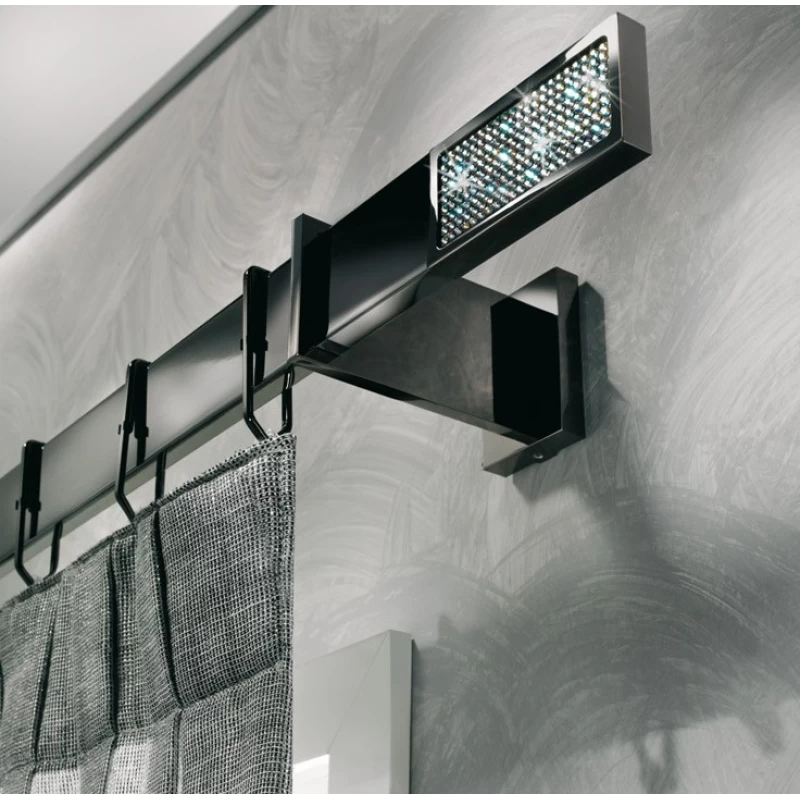 Κουρτινόξυλα Casa Valentina σειρά Εlsa Swarovski σε Μαύρο (Image 2)