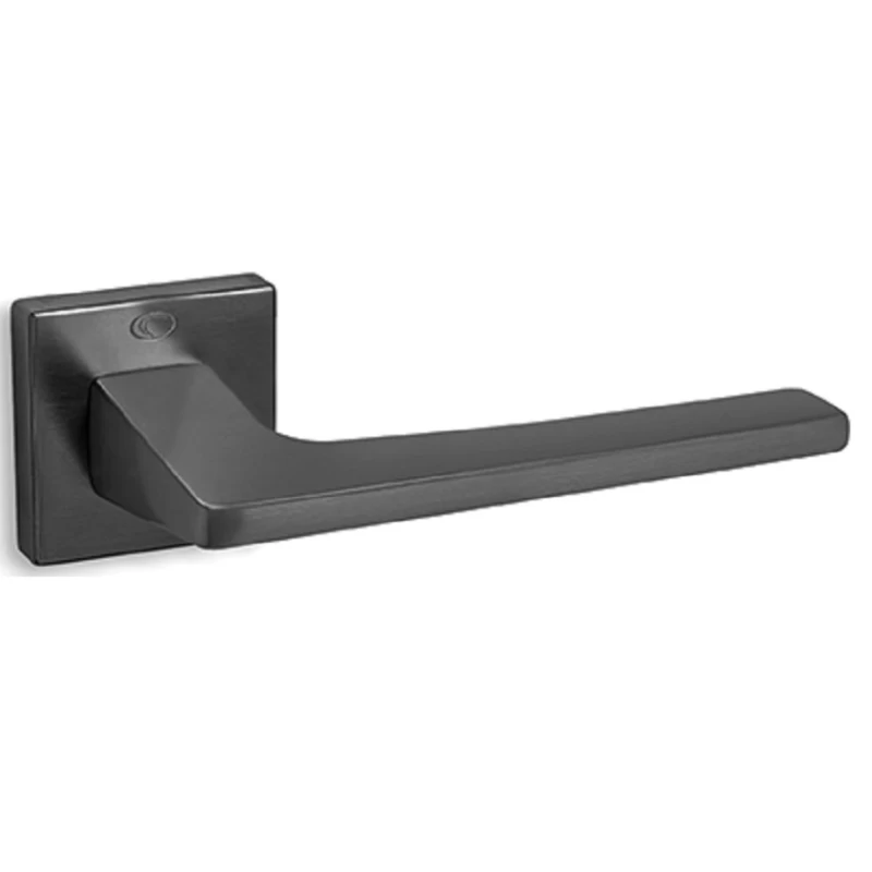 Πόμολα Πόρτας Convex χειρολαβές με ροζέτα 1495 Ματ Γραφίτης (Image 1)