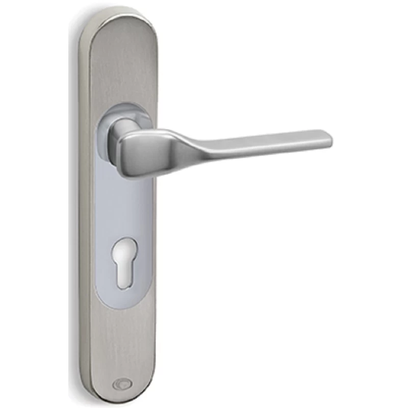 Πόμολα Πόρτας Convex χειρολαβές με πλάκα 2235 Νίκελ ματ/Χρώμιο (Image 1)