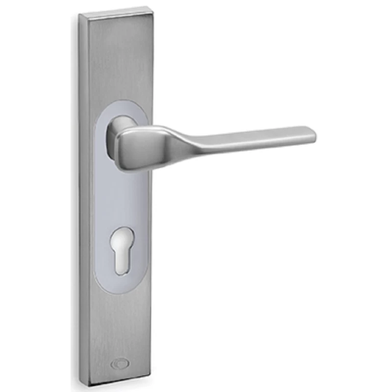 Πόμολα Πόρτας Convex χειρολαβές με πλάκα 2235 Νίκελ ματ/Χρώμιο (Image 1)