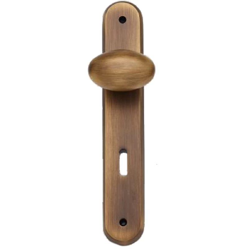 Πόμολα Πόρτας Ζωγομετάλ χειρολαβές με πλάκα 184 Μπρονζέ (Image 2)