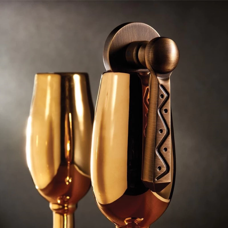 Πόμολα Πόρτας Ζωγομετάλ Χειρολαβές με ροζέτα 261 Μπρονζέ (Image 2)