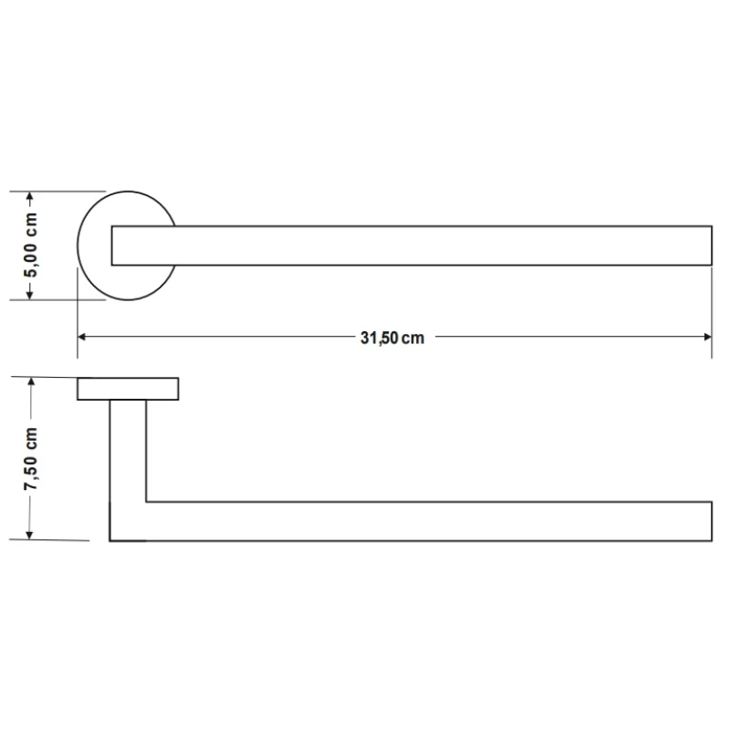 Κρίκοι Μπάνιου Sanco σειρά Corner A3-22709 Χρωμέ (Μήκος 32.5cm)