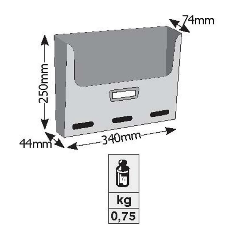 Κουτιά Εντύπων Viometal Μοντέλο 403 σε Άσπρο Ανάγλυφο (34x25cm)