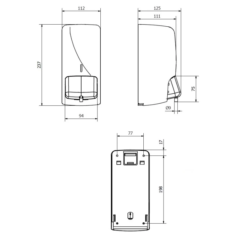 Σαπουνοθήκες Dispenser 800ml Jofel  AC45500 σε Ανοξείδωτο Γυαλιστερό Ατσάλι