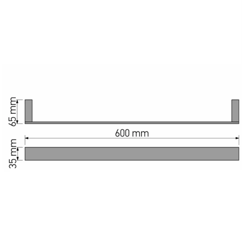 Πετσετοθήκες Μπάνιου Sanco σειρά Allegory A3-25604 Χρωμέ (Μήκος 60cm)