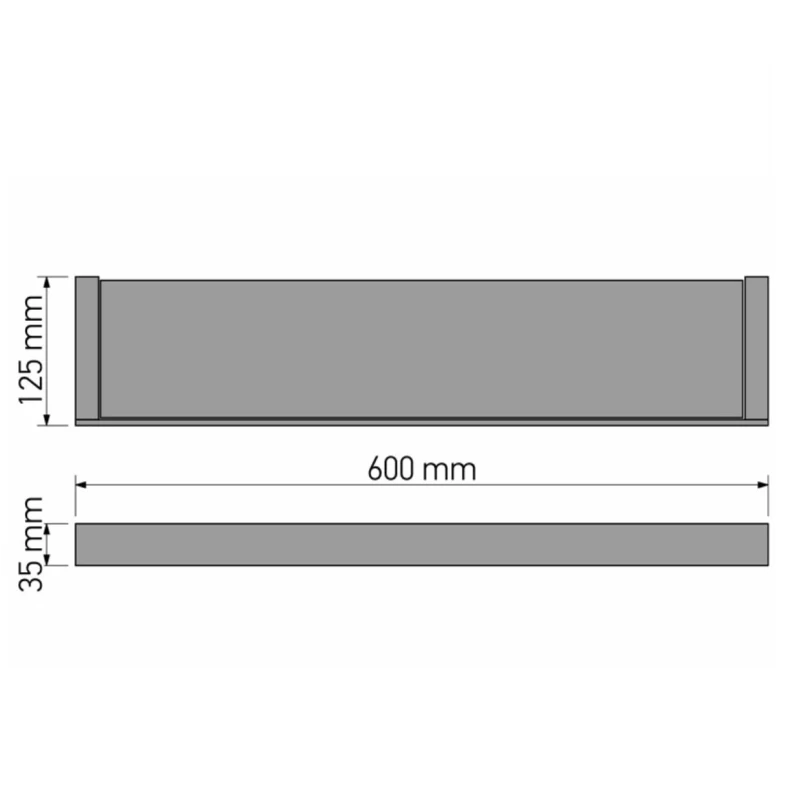 Γυάλινες Εταζέρες Μπάνιου Sanco σειρά Allegory A3-ET-256 Χρωμέ (Μήκος 60cm)