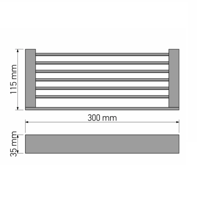 Σπογγοθήκες Μπάνιου Sanco σειρά Allegory A3-25643 Χρωμέ (Μήκος 30cm)