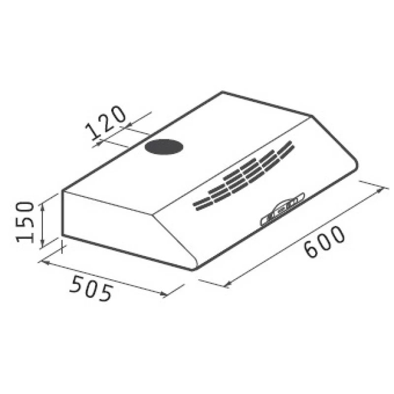 Απορροφητήρας Pyramis Essential Απλός 60cm με Μεταλλικά Φίλτρα 1 Μοτέρ σε Καφέ -(065029102)