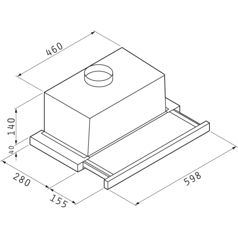 Απορροφητήρας Pyramis Essential Συρόμενος 60cm σε Λευκό -(065017102)