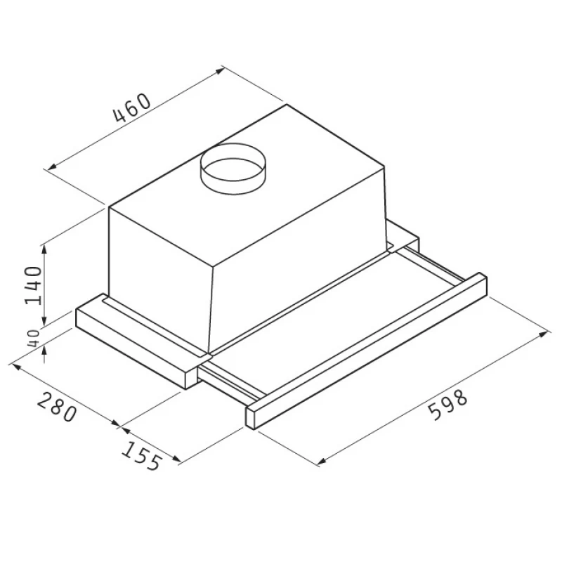 Απορροφητήρας Pyramis Essential Συρόμενος Turbo Slim 60cm σε Inox -(065006401)