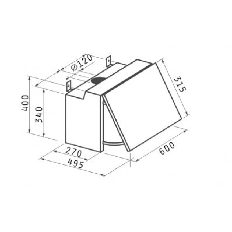 Απορροφητήρας Pyramis Πτυσσόμενος Essential με Μεταλλικά Φίλτρα 60cm Λευκός -(065031302)