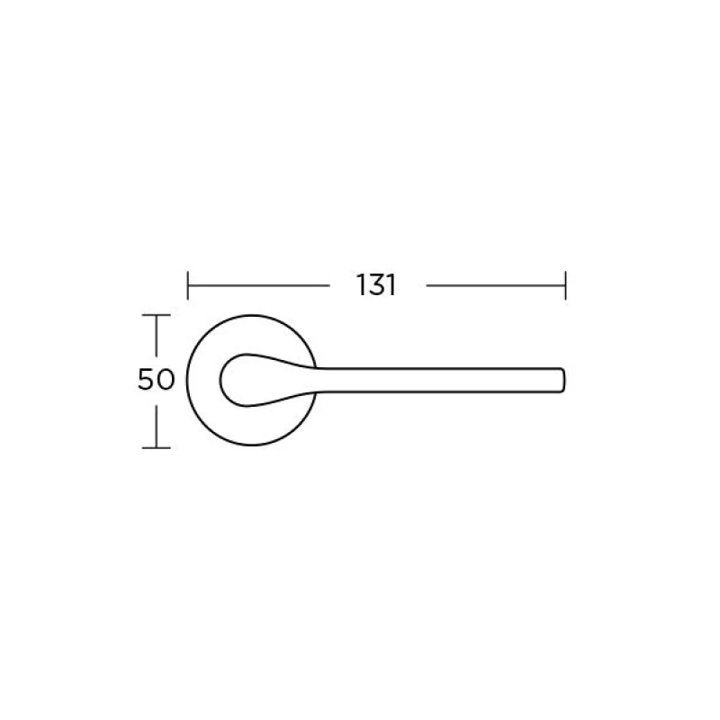 Πόμολα Πόρτας Convex χειρολαβές με ροζέτα 1485 Χρώμιο (Image 2)