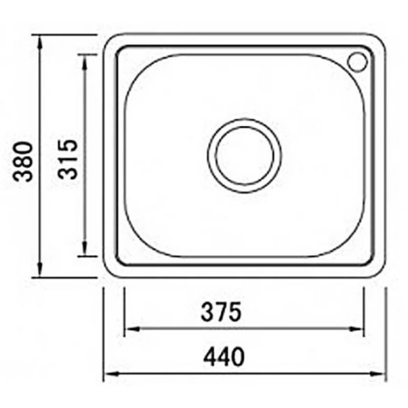 Νεροχύτης Ανοξείδωτος Karag σειρά BL-603 Σατινέ (44x38cm)