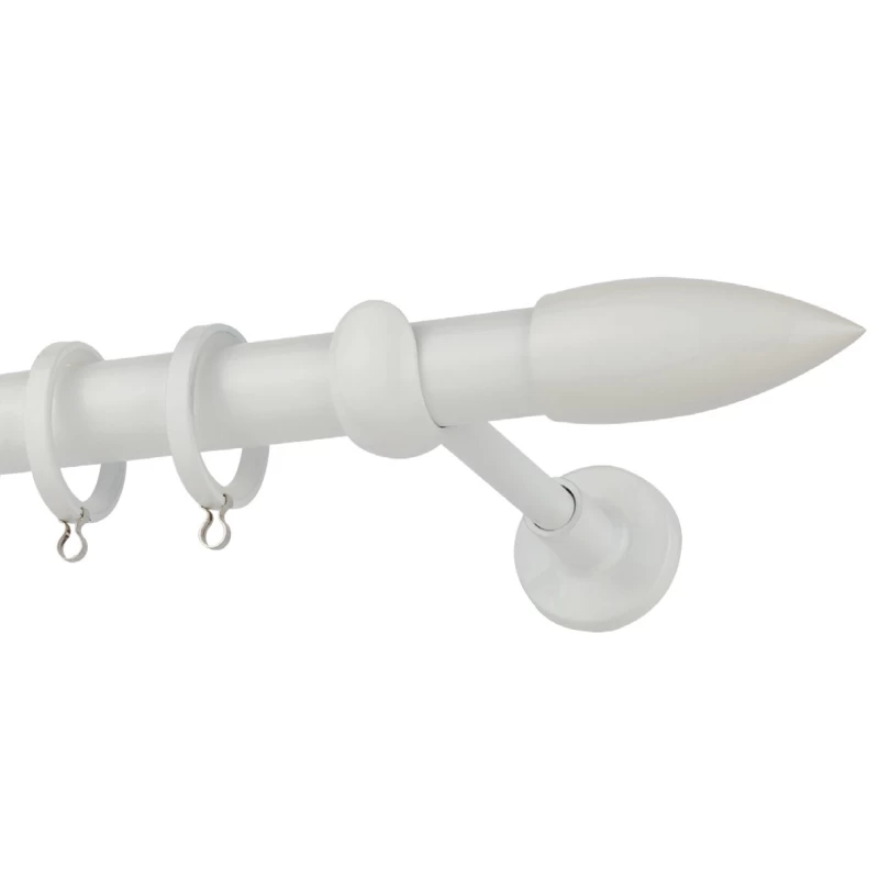 Κουρτινόξυλα Ζωγομετάλ Φ.25 Λευκό σειρά CP0430(Μονό ή Διπλό) (Image 1)