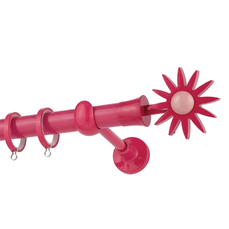 Κουρτινόξυλα Ζωγομετάλ Φ.25 Φούξια/Ροζ σειρά PR4054(Μονό ή Διπλό) (Image 1)