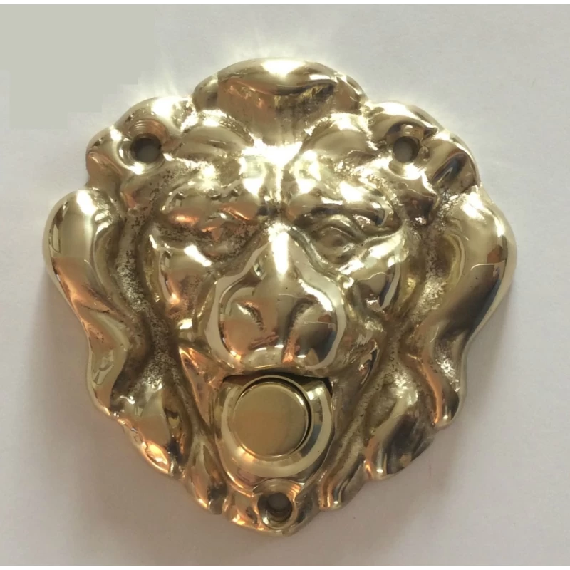 Ρουστίκ Κουδούνια Μπουτόν Παραδοσιακά 024 ''Λιοντάρι'' σε Χρυσό Γυαλιστερό