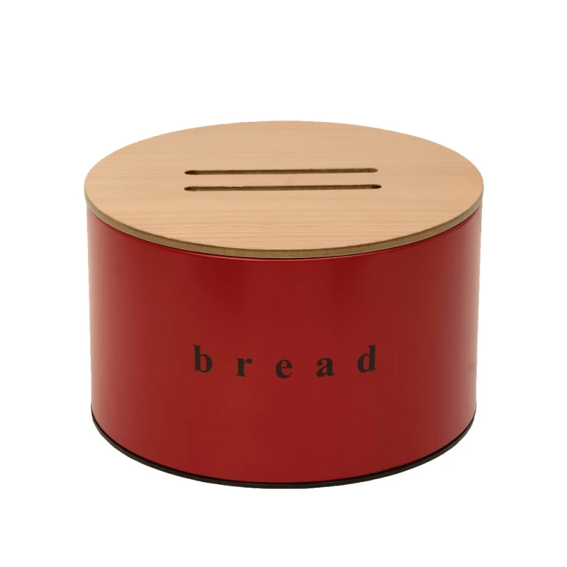 Ψωμιέρα Κόκκινο Ματ με Καπάκι σειρά 09-2518-503 (25x18cm)