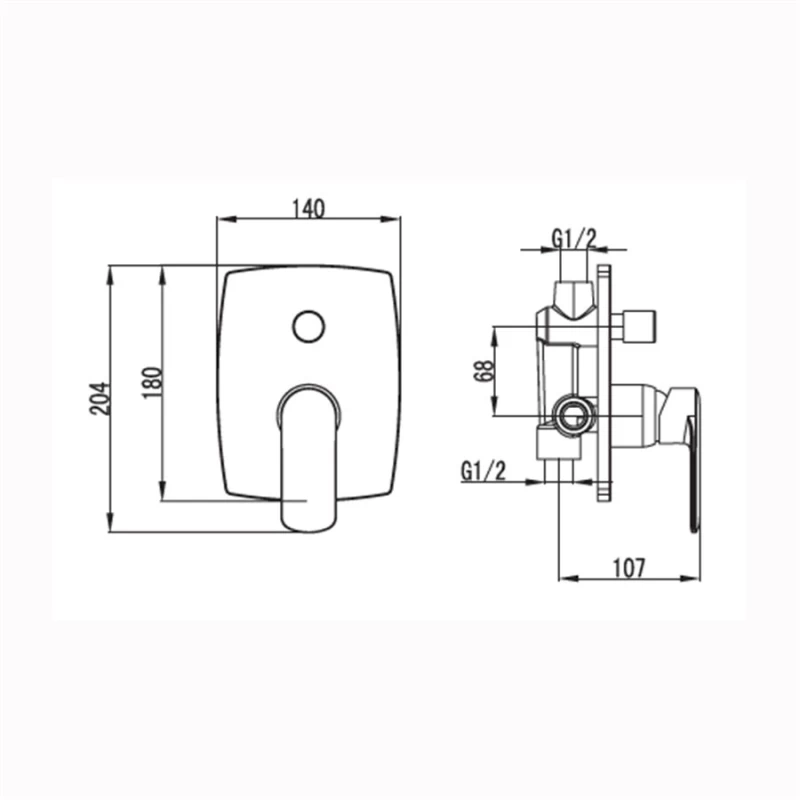 Μίκτης Εντοιχισμού Karag σειρά Easter VQ24328C σε Χρωμέ (4 Δρόμων)