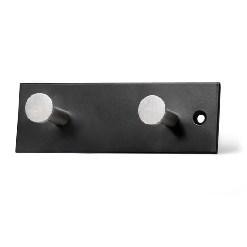 Κρεμάστρα Τοίχου 14cm Top Line 0402 σε Μαύρο ματ (2 θέσεων) (Image 1)