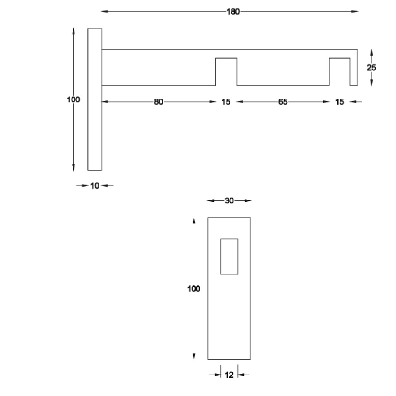 Κουρτινόξυλα Διπλά Σιδηρόδρομοι Elegant K64-752 Μαύρο ματ/Χρώμιο