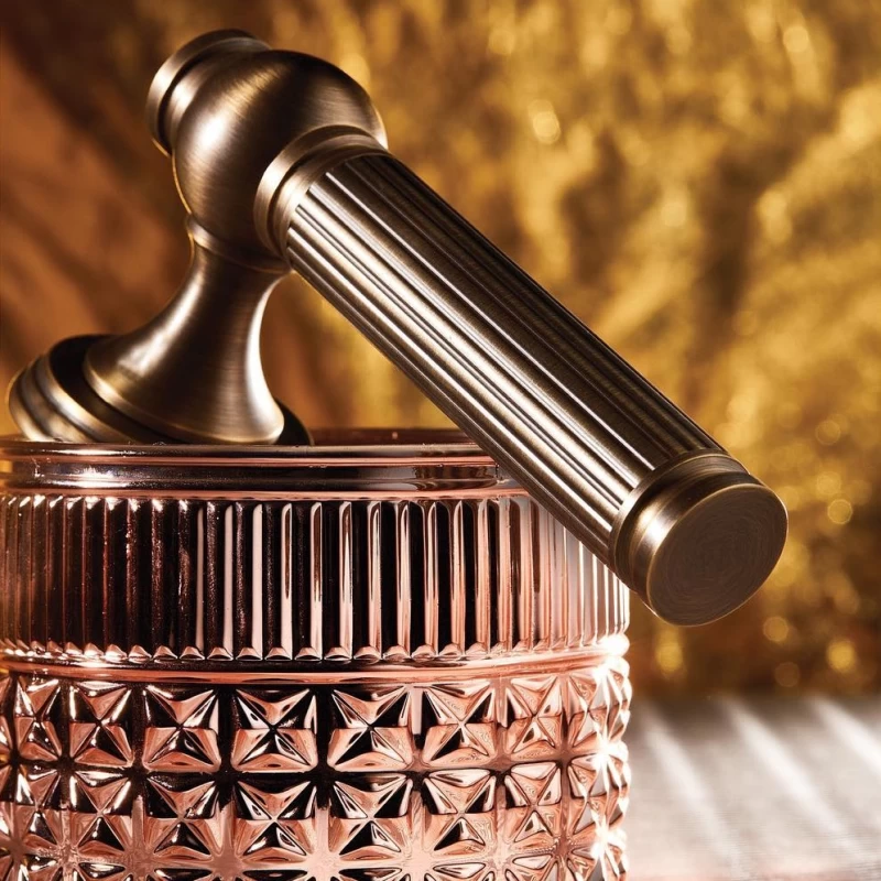 Πόμολα Πόρτας Ζωγομετάλ Χειρολαβές με ροζέτα 2501 Μπρονζέ (Image 2)