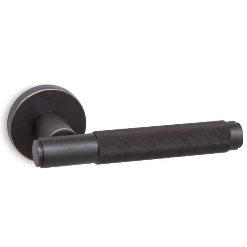 Πόμολα Πόρτας Κανελάζ Convex χειρολαβές με ροζέτα 1745 Μπρονζέ ματ (Image 1)