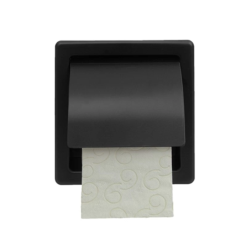 Χαρτοθήκη μπάνιου Top Line σειρά 109-403 Μαύρο ματ (16x7x15.5cm)