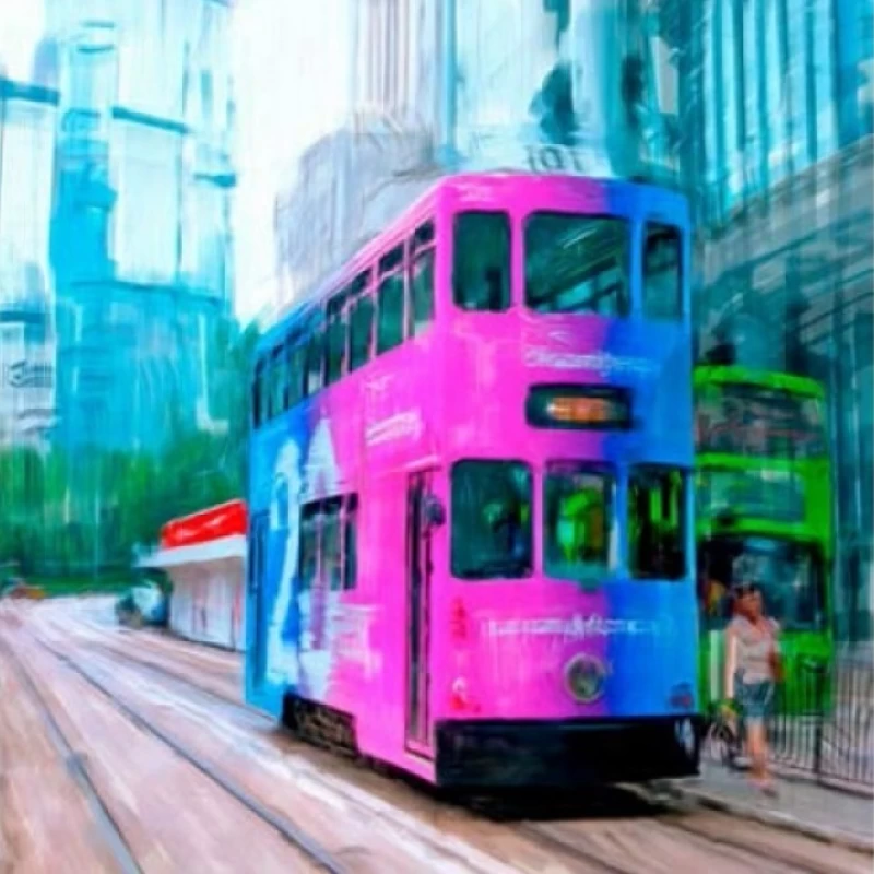 Ρόλερ σκίασης με Πόλεις σειρά Pink Bus E249