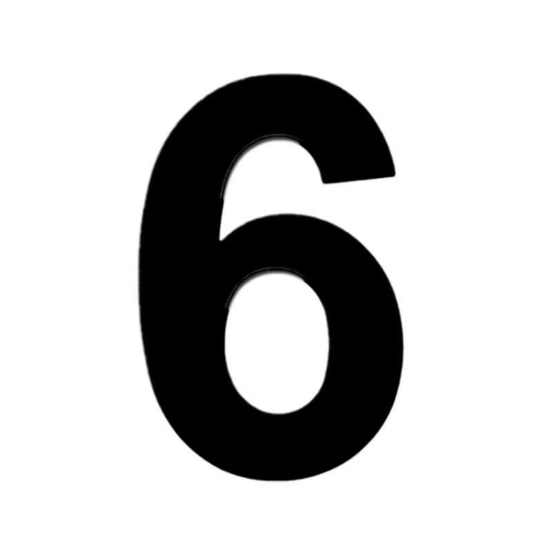 Αριθμοί Κατοικιών Αυτοκόλλητοι Νούμερο 6 σειρά 0932 σε Μαύρο ματ