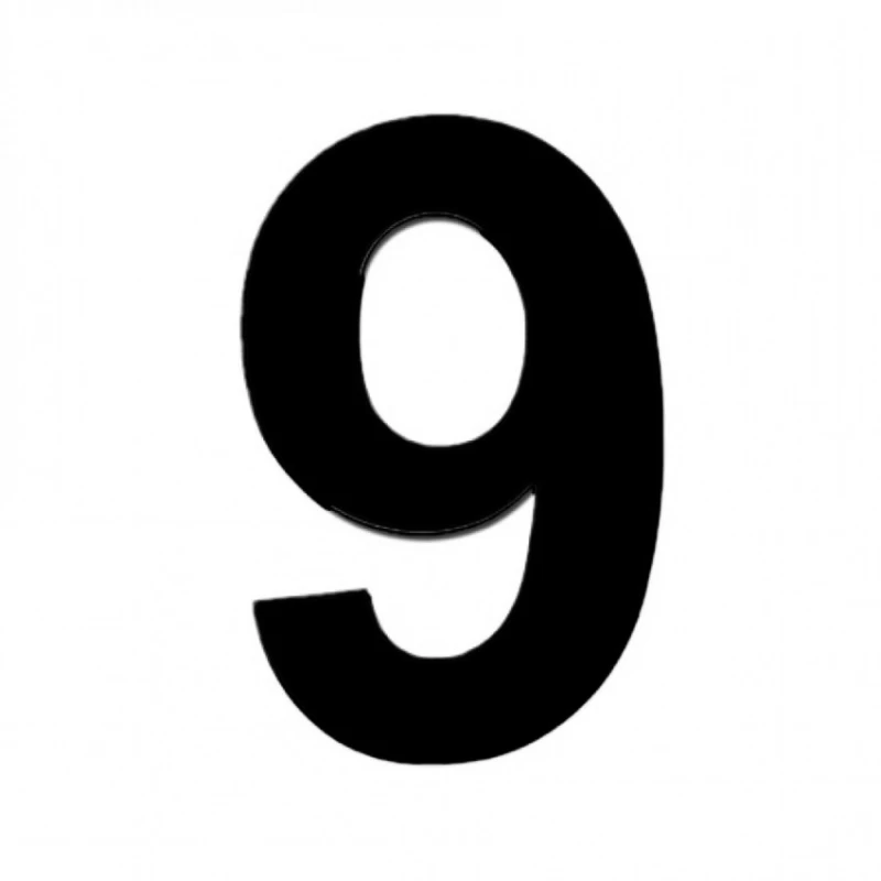 Αριθμοί Κατοικιών Αυτοκόλλητοι Νούμερο 9 σειρά 0932 σε Μαύρο ματ