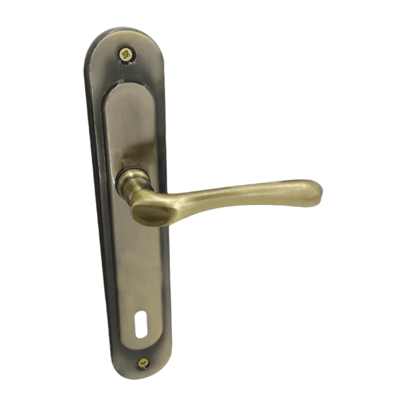 Πόμολα Πόρτας Economy Χειρολαβές με πλάκα 0582 Οξειδέ (Image 1)