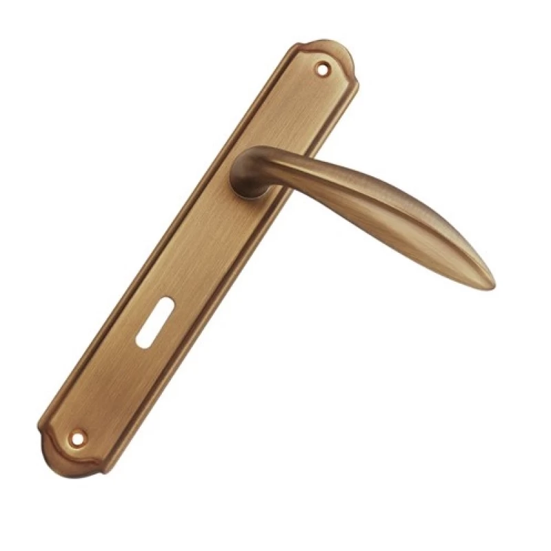 Πόμολα Πόρτας Convex χειρολαβές με πλάκα 625 Ματ Αντικέ (Image 1)