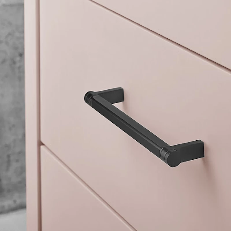 Λαβές Επίπλων Furnipart σειρά Torch 546560160 Μαύρο Ματ Μασίφ (Κέντρα 16cm με Ολικό 17.2cm) (Image 2)