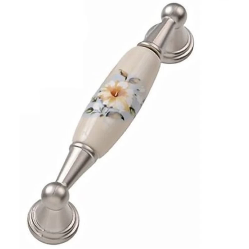 Λαβές Επίπλων Πορσελάνης Roline σειρά 0520 σε Νίκελ Σατινέ Μπλε (Μήκος 12cm) (Image 2)